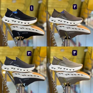 کتونی اسکیچرز مردانه بدون بند مستر درجه ۱ /سایز بندی ۴۰ تا ۴۵/ تک و‌عمده موجود Skechers slip ins